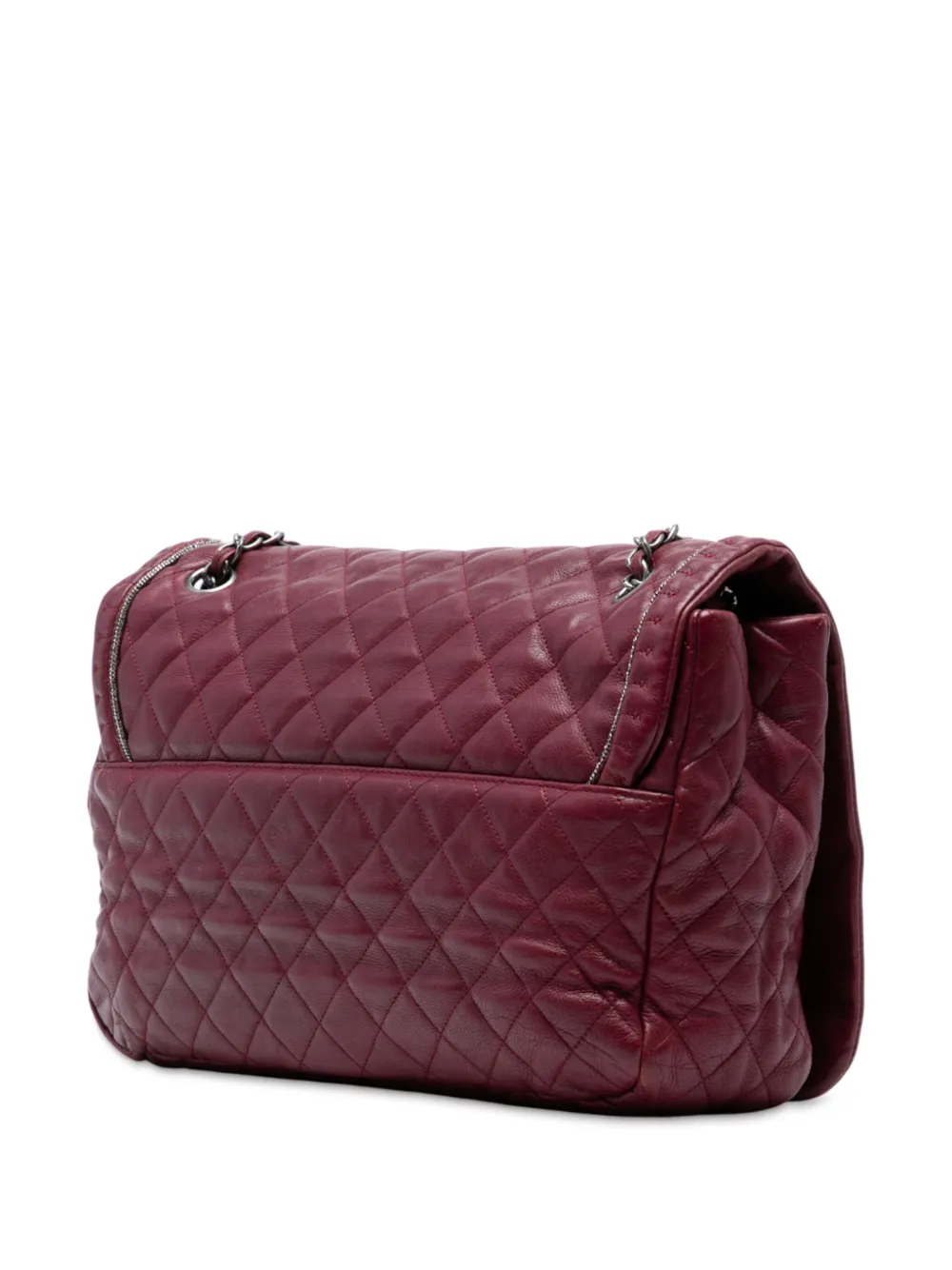 Pre-owned Chanel 2011 Quilted Calfskin Istanbul Accordion Flap Shoulder Bag In Red