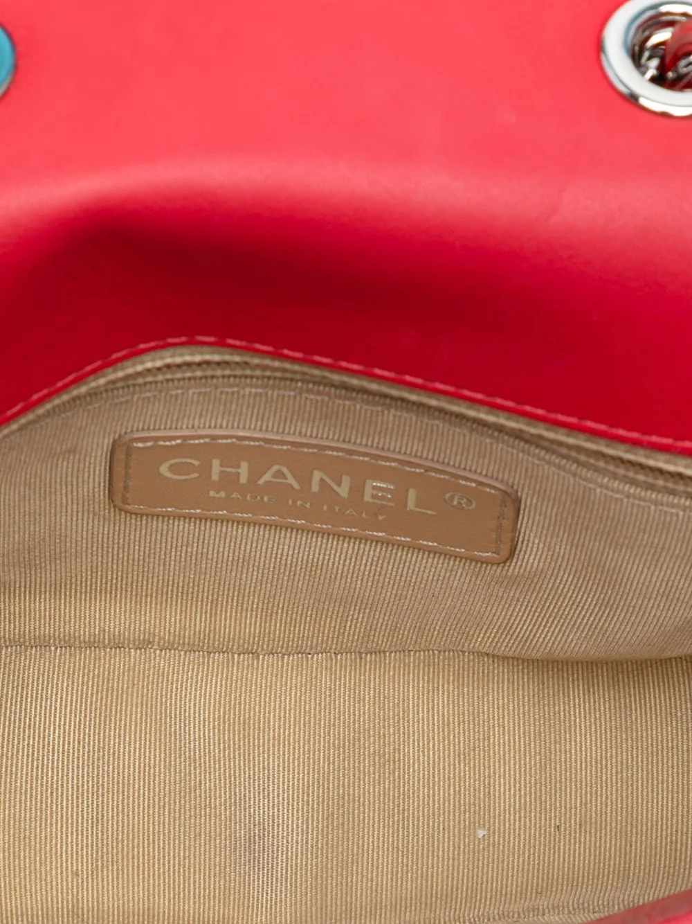 CHANEL Pre-owned 2016-2017 Small Patent Coco Boy Flap Shoulder Bag In Red