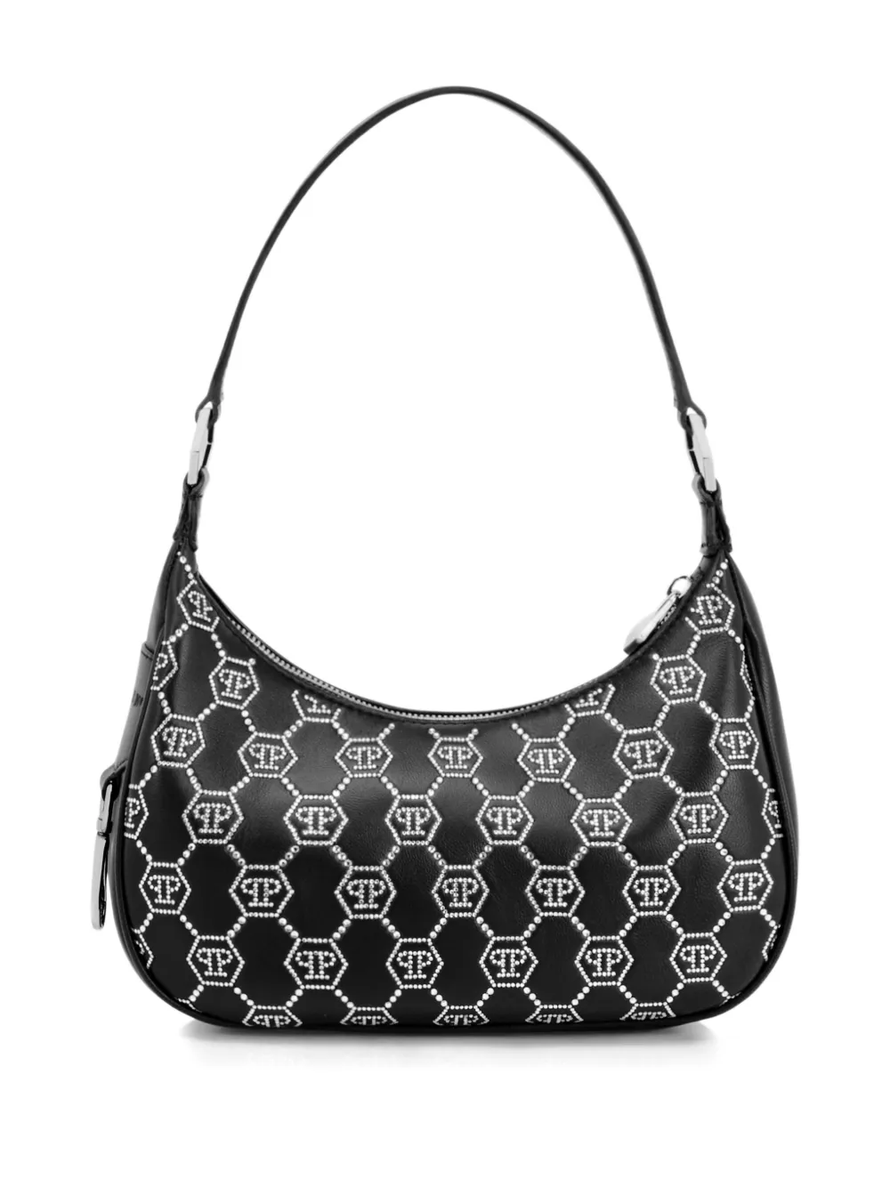 Philipp Plein logo embellished shoulder bag - Zwart