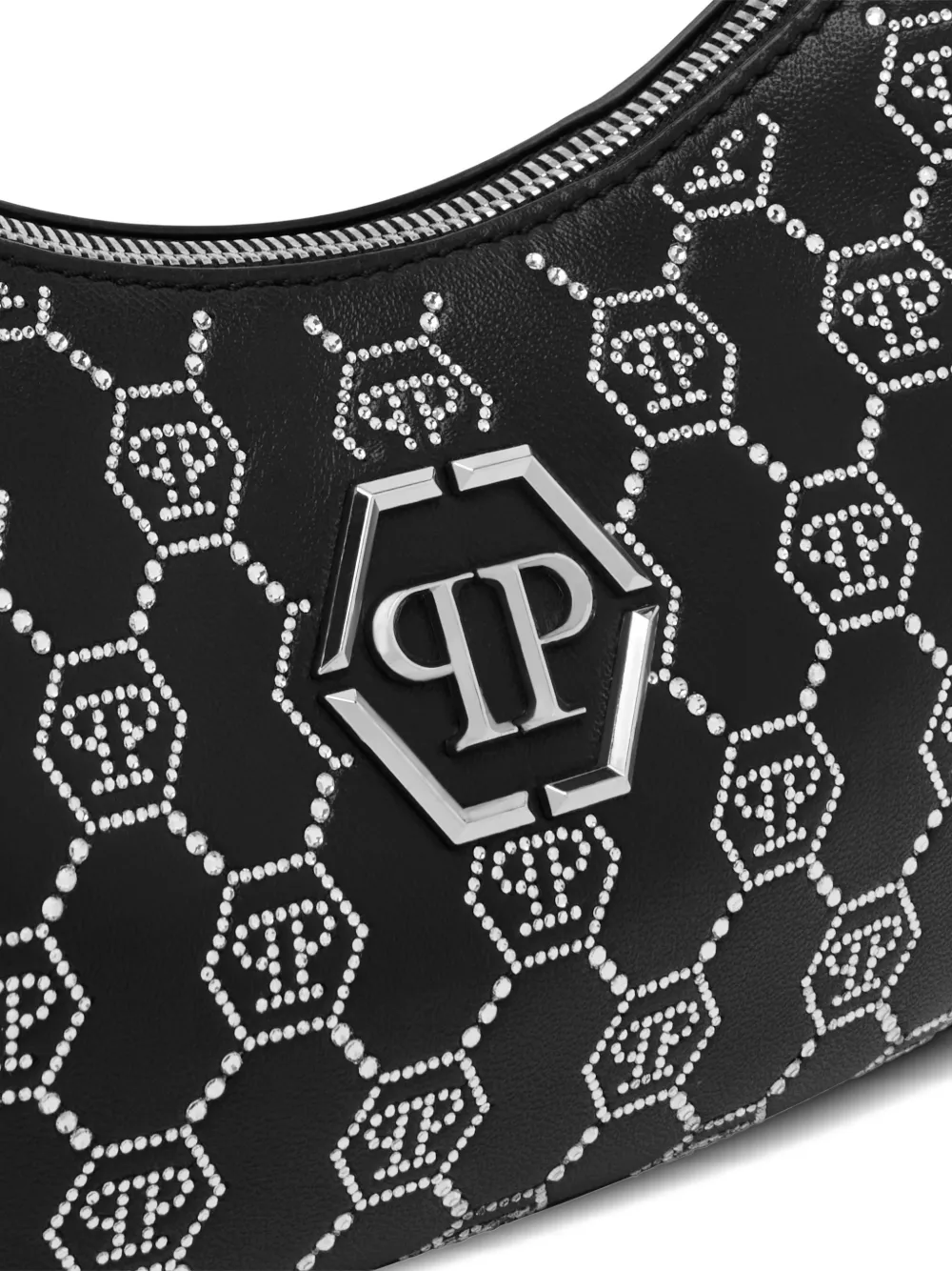 Philipp Plein Schoudertas verfraaid met logo Zwart