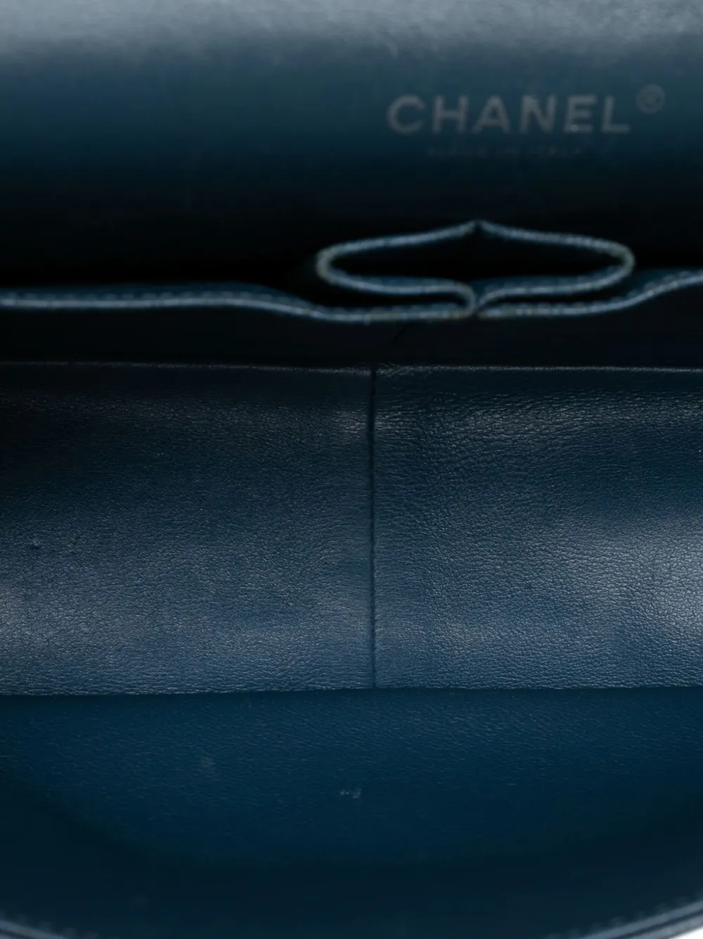 Pre-owned Chanel 2014 Jumbo Classic Caviar Double Flap Shoulder Bag In Blue