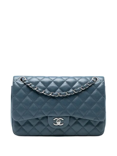 CHANEL Pre-Owned 2014 Jumbo Classic Caviar Double Flap shoulder bag