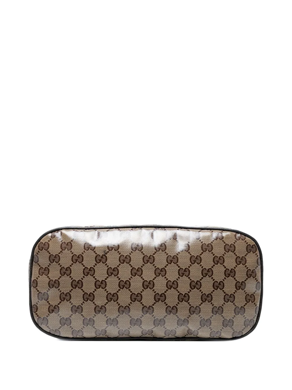 Pre-owned Gucci 2016-2025 Medium Gg Crystal Dome Satchel In Brown