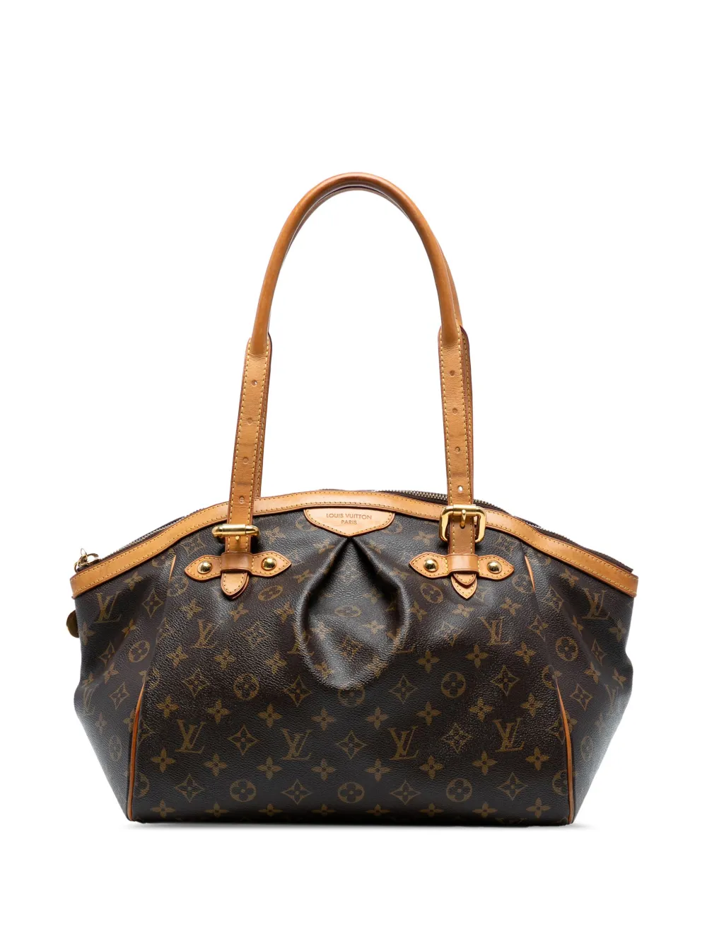 Pre-owned Louis Vuitton 2011 Monogram Tivoli Gm Shoulder Bag In Brown