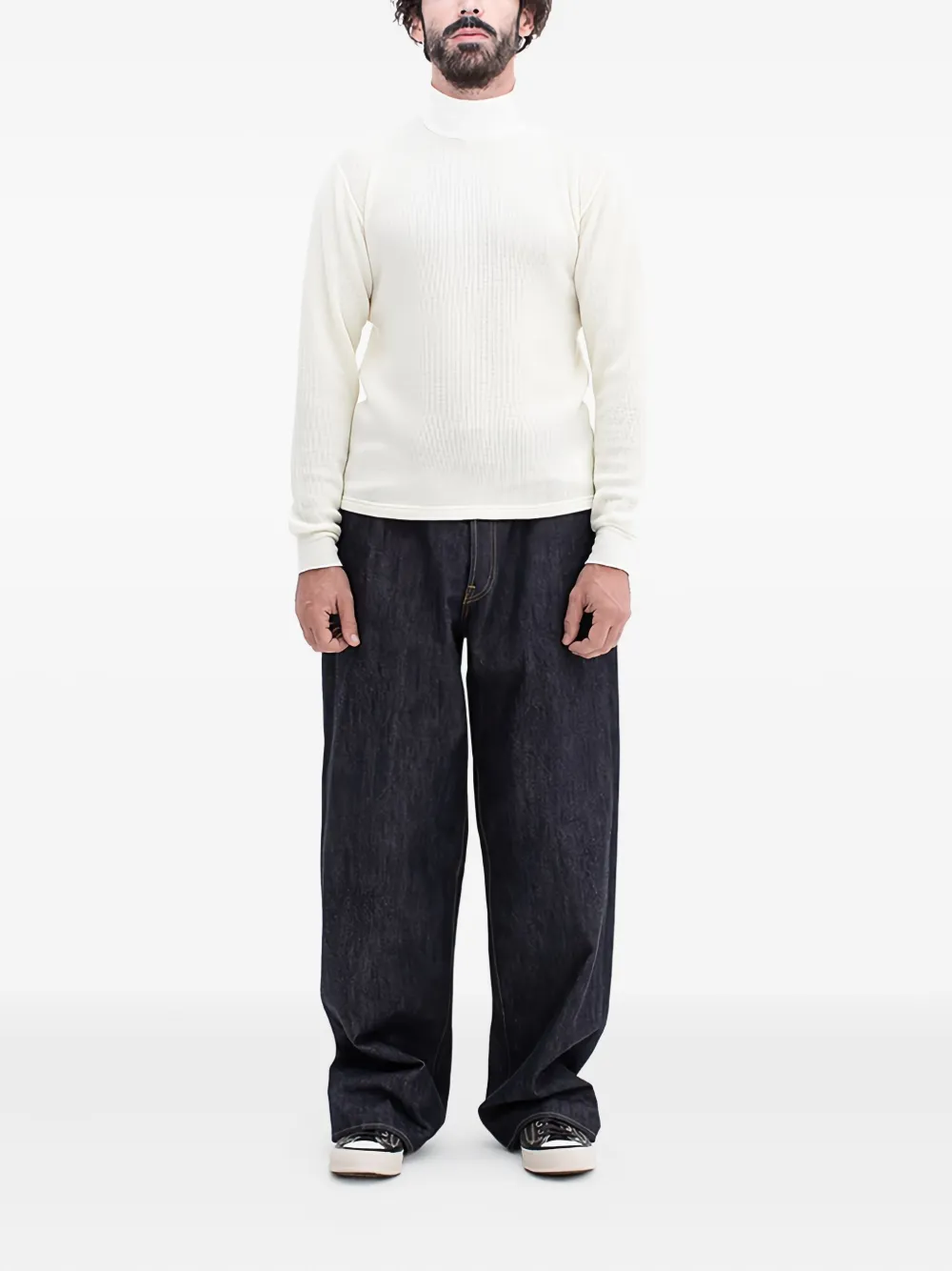 Visvim Wool Funnel-neck Sweater In Neutral