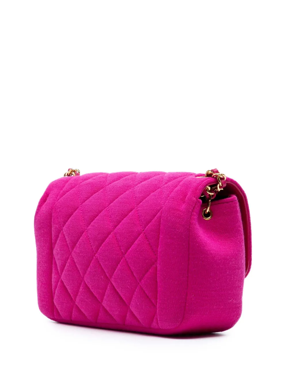 CHANEL Pre-owned 2014-2015 Mini Jersey Chic With Me Flap Crossbody Bag In Pink