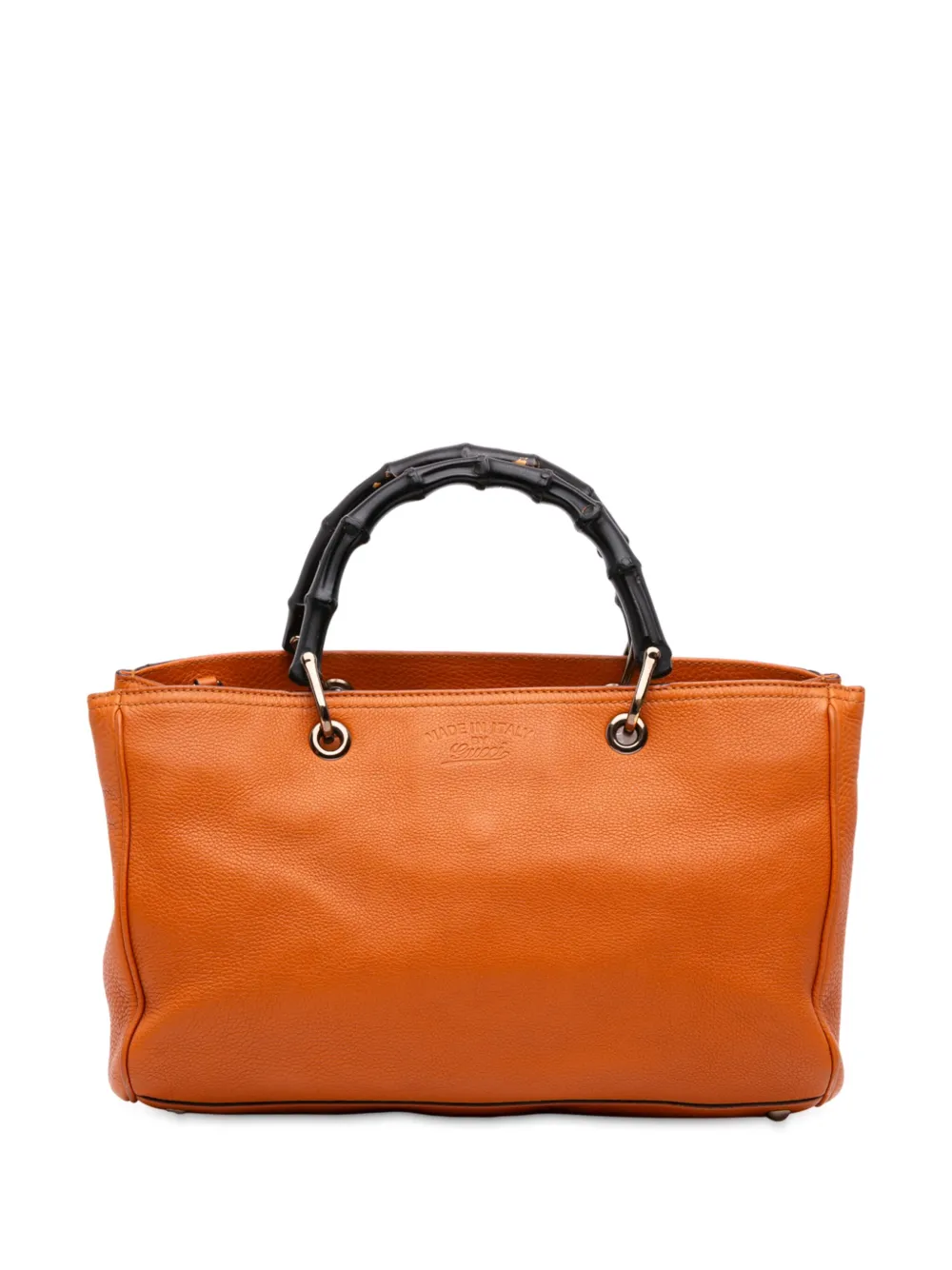 Gucci Pre-Owned 2016-2025 ミディアム カーフスキン バンブー ショッパー サッチェルバッグ - オレンジ