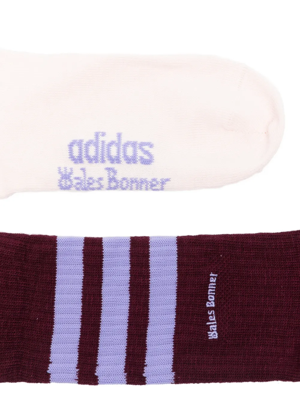 Adidas Originals X Wales Bonner Striped Socks (pack Of Two) In Red