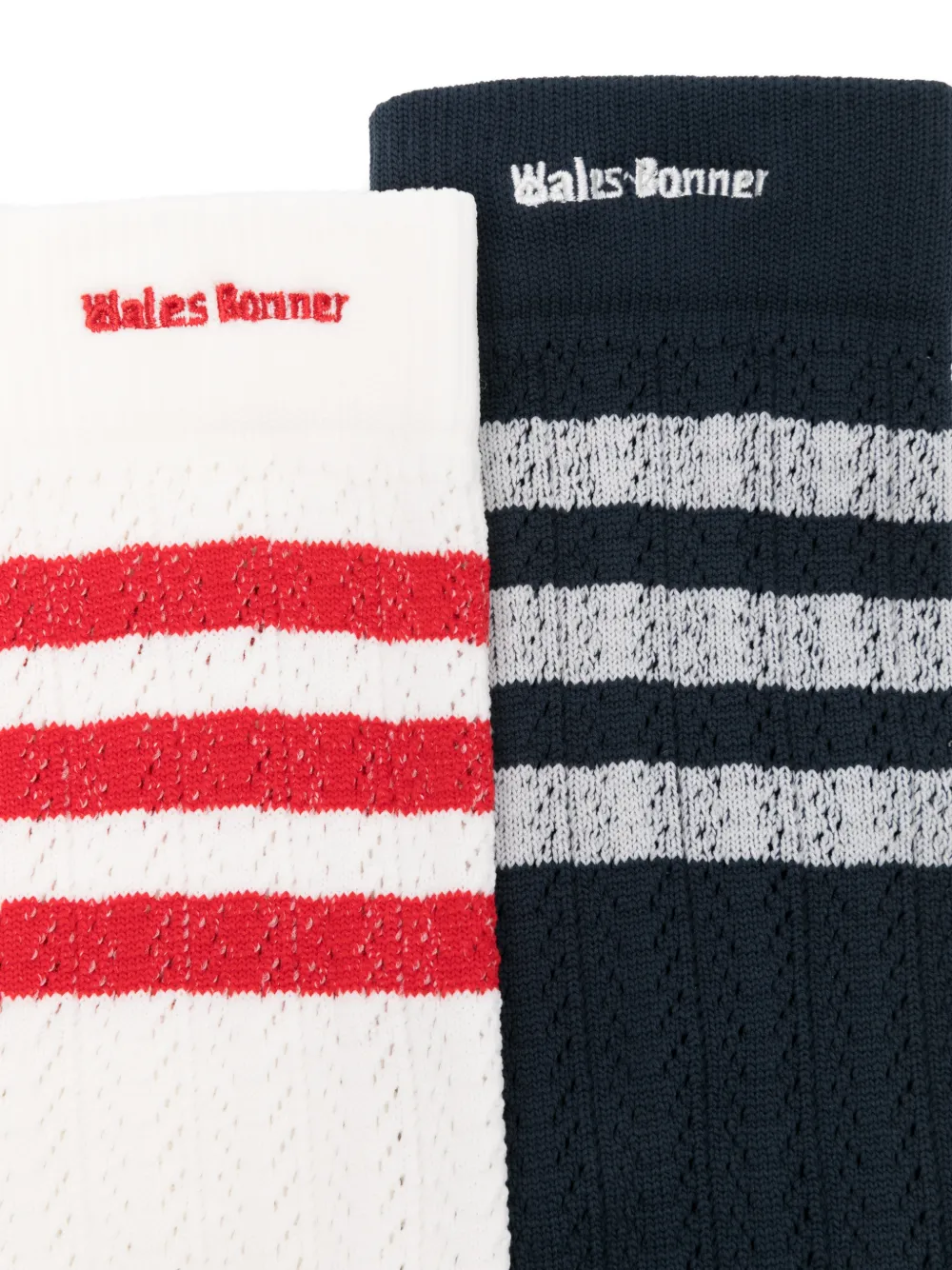 adidas pack de dos pares de calcetines con rayas en colaboración con Wales Bonner | Image 2