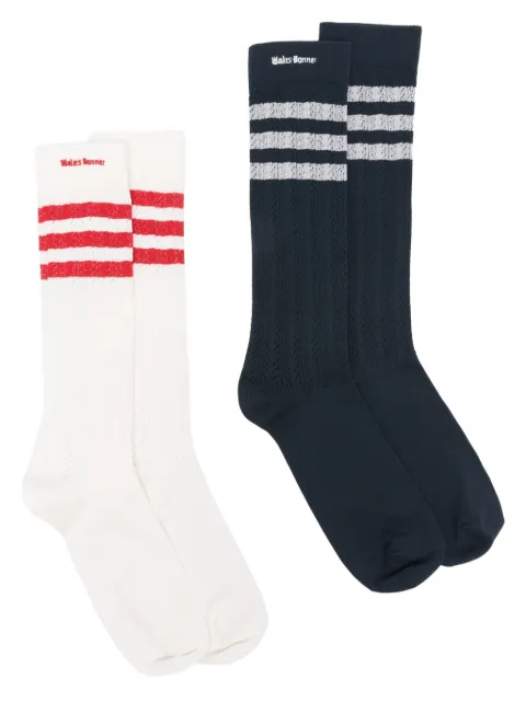 adidas x Wales Bonner striped logo socks (pack of two)