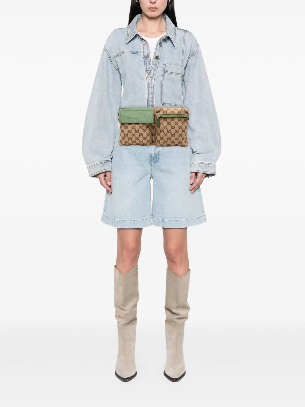 Gucci Pre-Owned sac banane GG Canvas Web Double Pocket (2000-2015) | Homme | Image 2