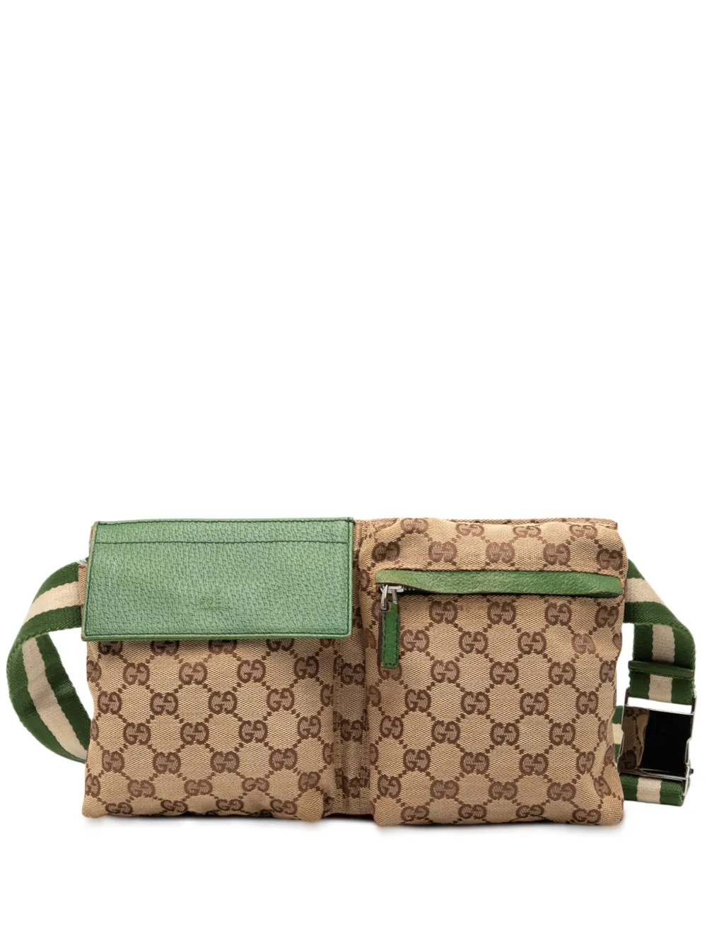 Gucci Pre-Owned sac banane GG Canvas Web Double Pocket (2000-2015) | marron | Image 1
