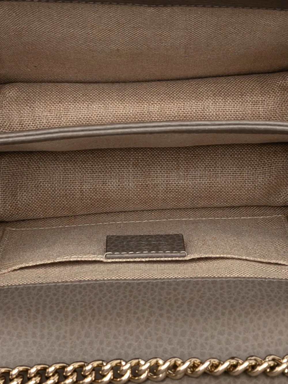 Pre-owned Gucci 2016-2025 Small Dollar Calfskin Interlocking G Crossbody Bag In Gray