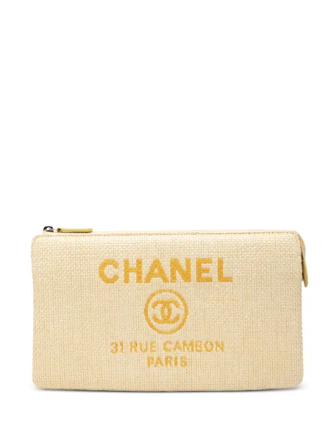 CHANEL Pre-Owned 2016-2017 Medium Raffia Deauville O Case clutch bag