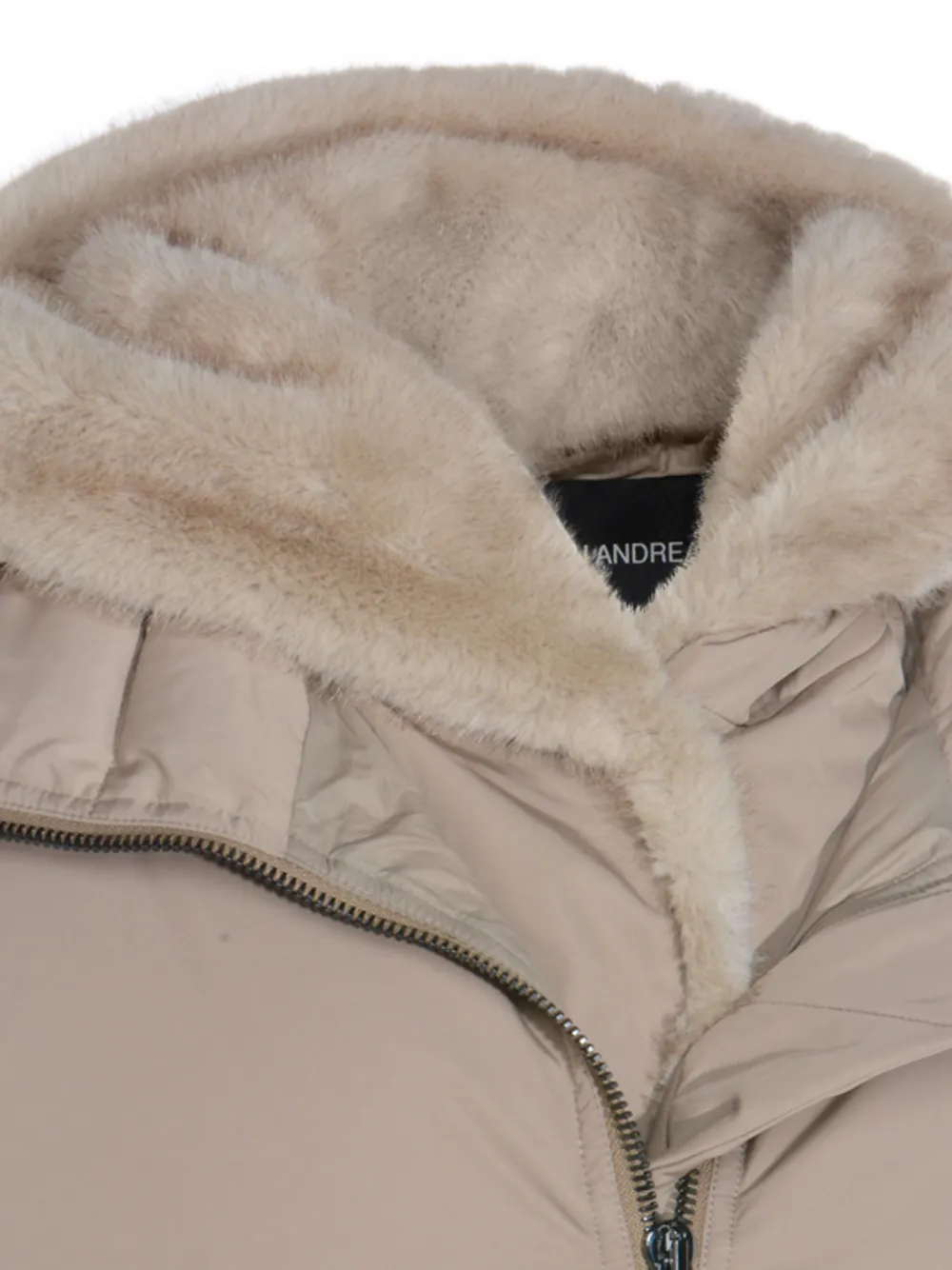 Lou Andrea Hooded Coat In Blue