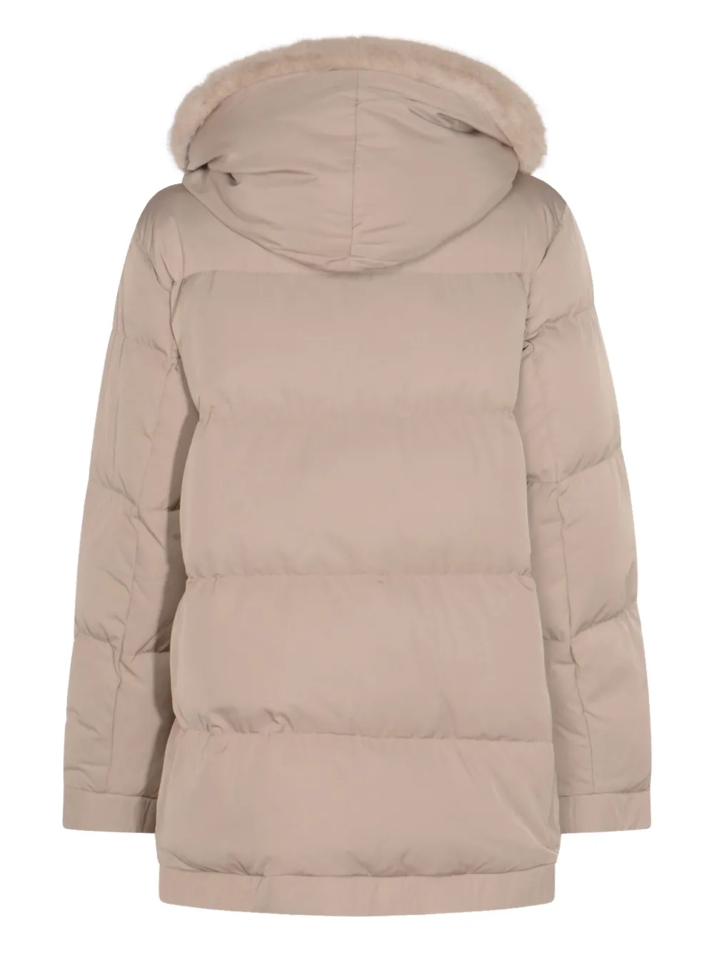 Lou Andrea Hooded Coat In Blue