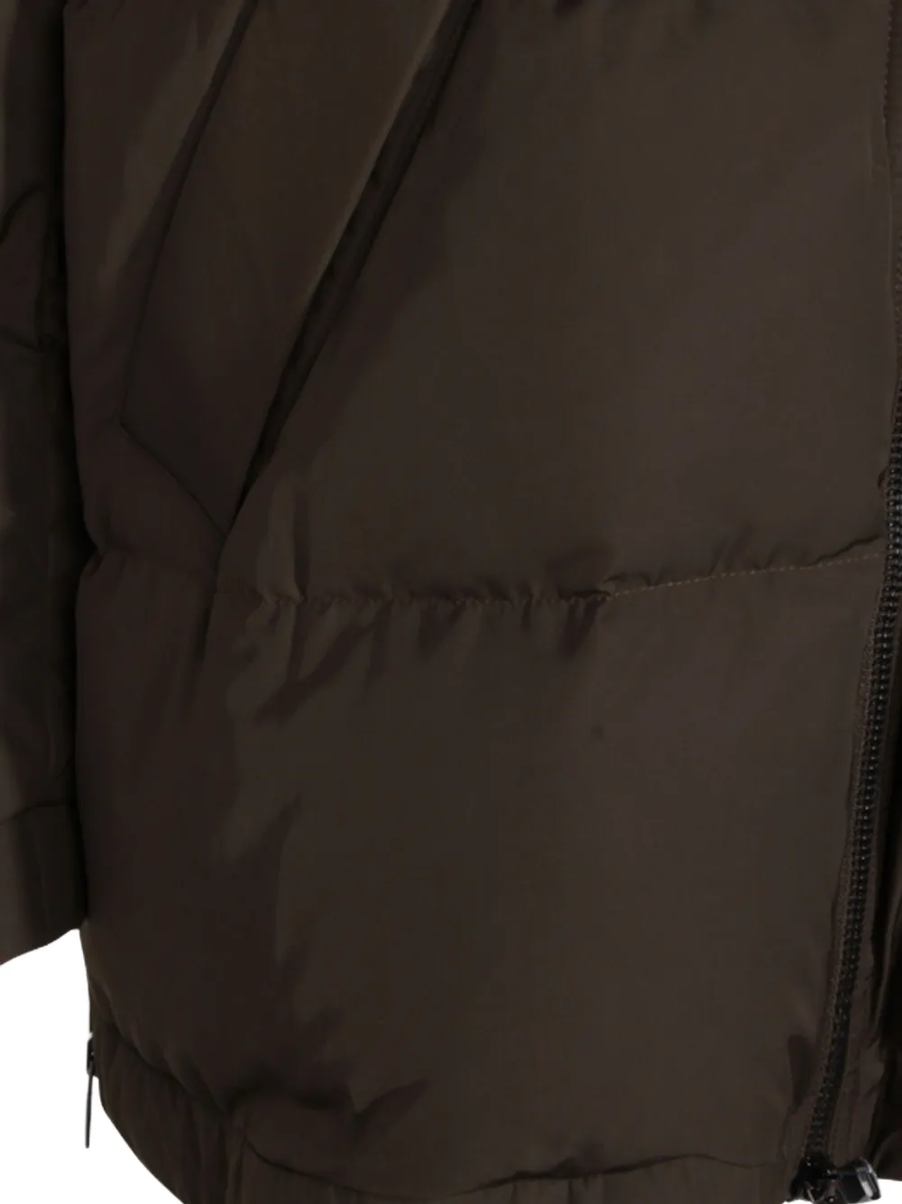 Lou Andrea Hooded Coat In Brown