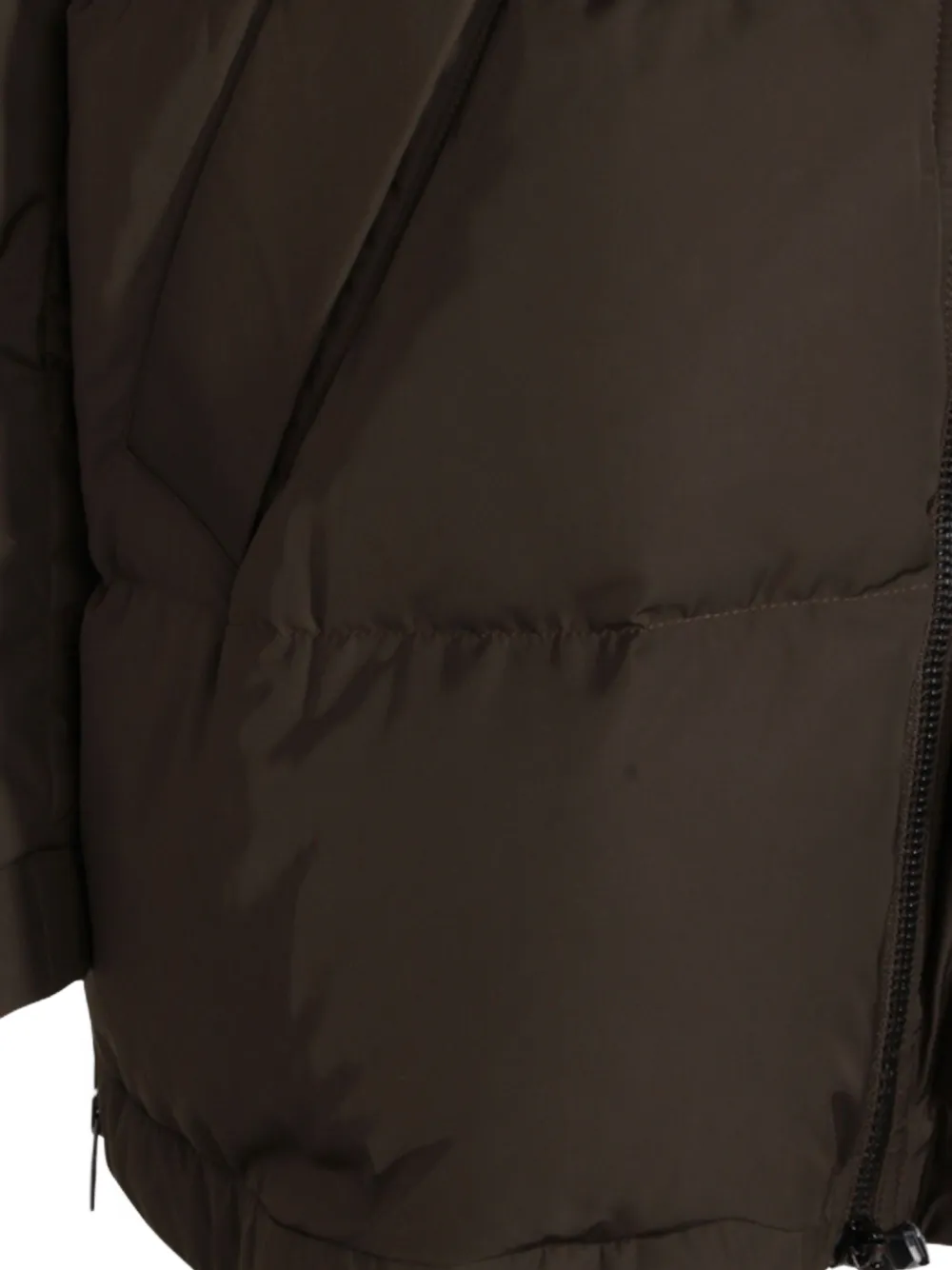 Lou Andrea Hooded Coat In Brown