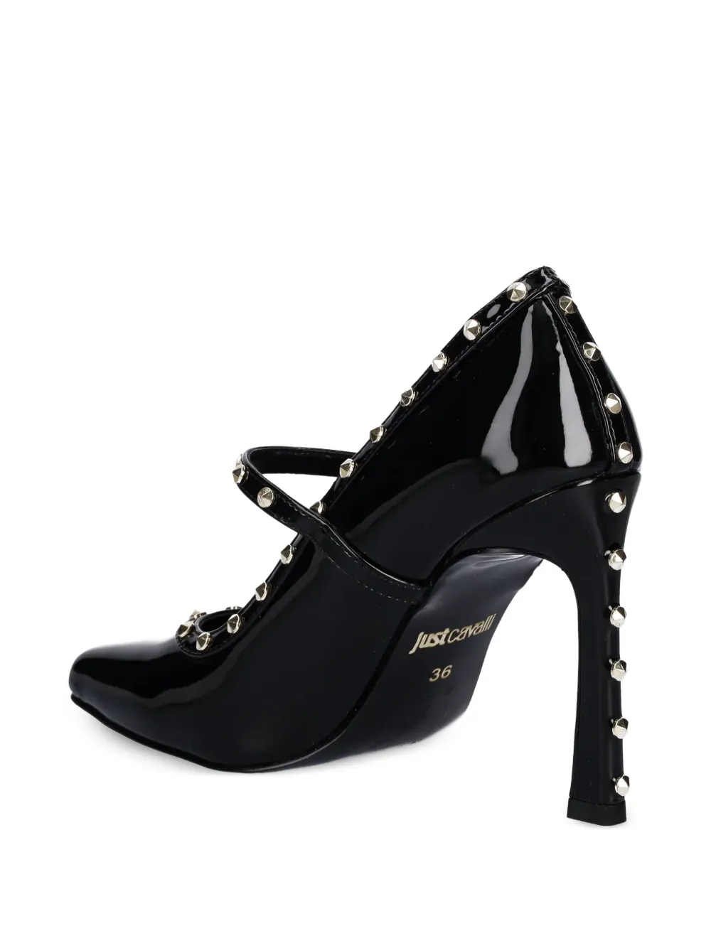 Just Cavalli Pumps verfraaid met studs en gespbandje Zwart