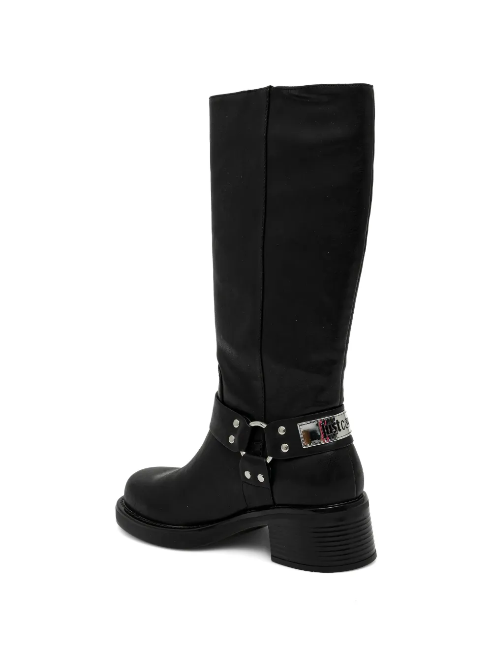 Just Cavalli Laarzen met harnasdetail Zwart