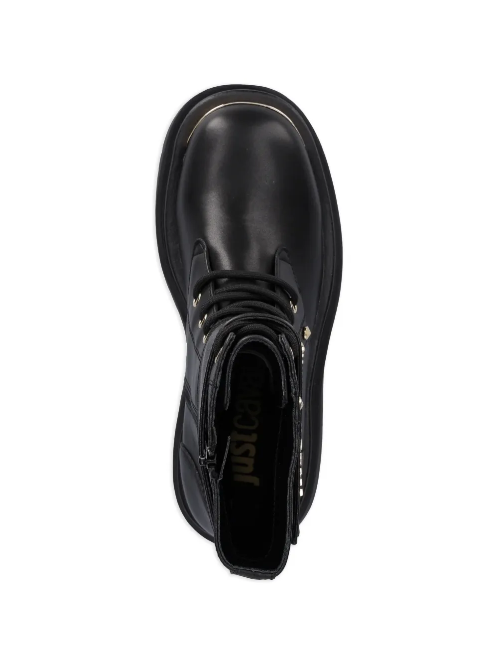 Just Cavalli Combat boots verfraaid met studs Zwart