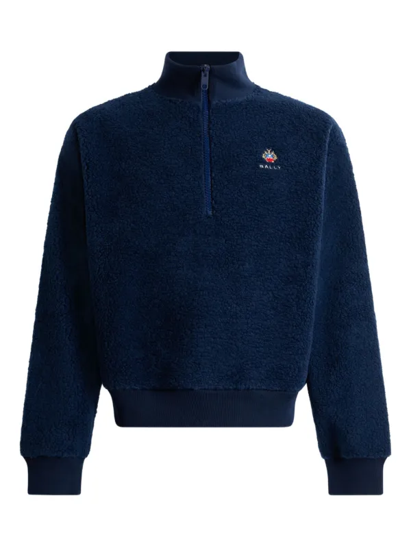 Bally Zip-fastening Long-sleeve Sweatshirt in Blue