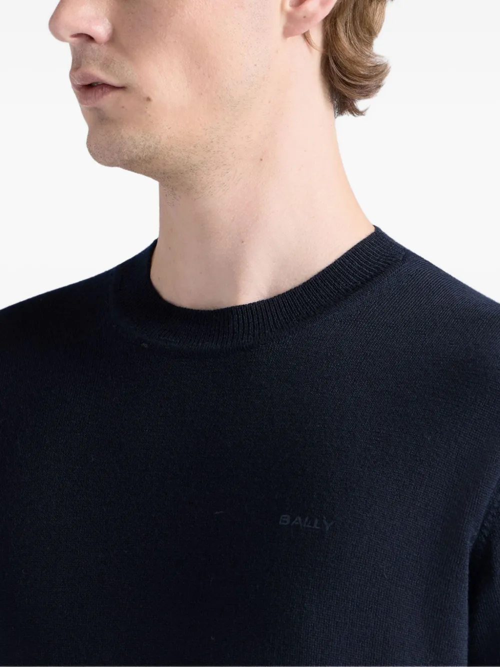 Bally Crew Neck Sweater In Blue