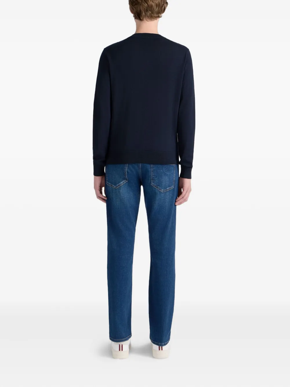 Bally Crew Neck Sweater In Blue