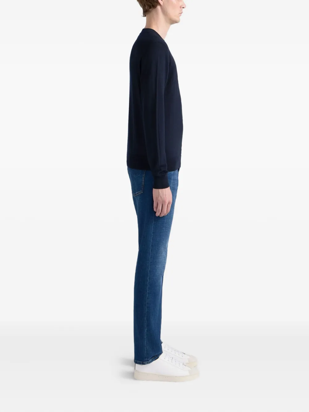 Bally Crew Neck Sweater In Blue