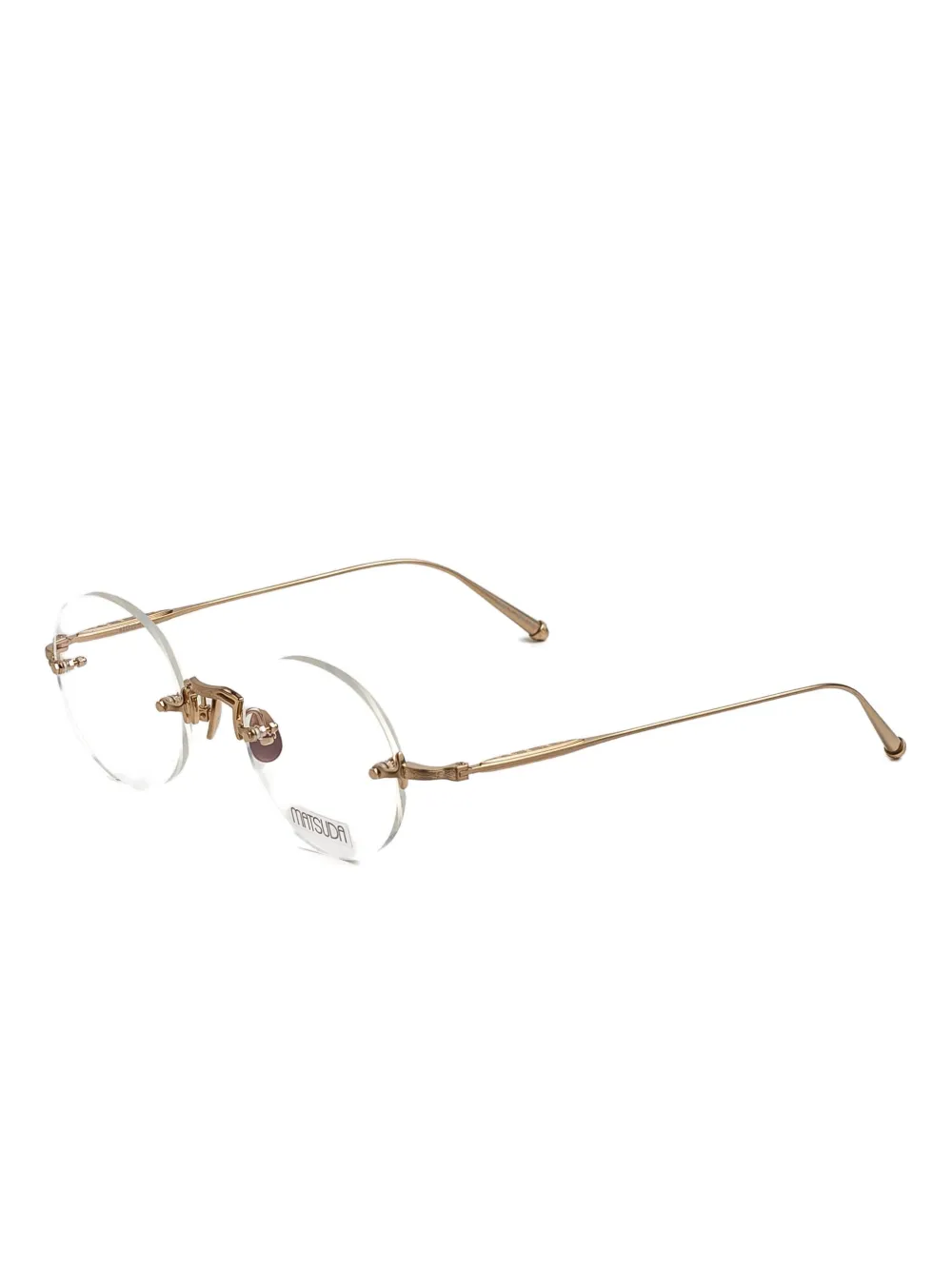 Matsuda Round-frame Glasses In Gold