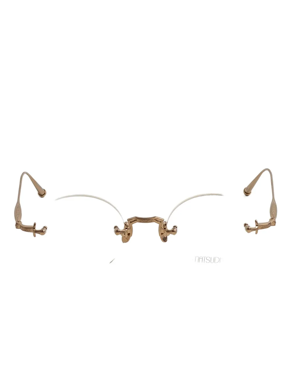 Matsuda Round-frame Glasses In Gold