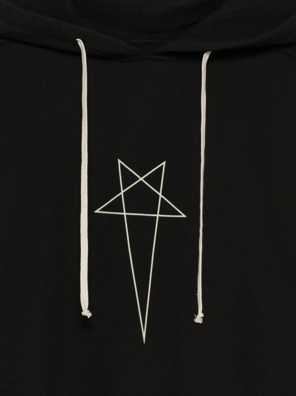 Rick Owens Drkshdw Star Graphic Hooded In Black