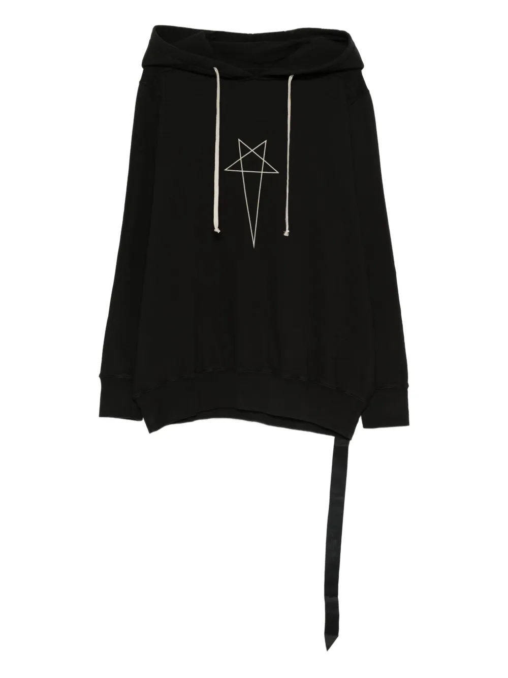 Rick Owens Drkshdw Star Graphic Hooded In Black