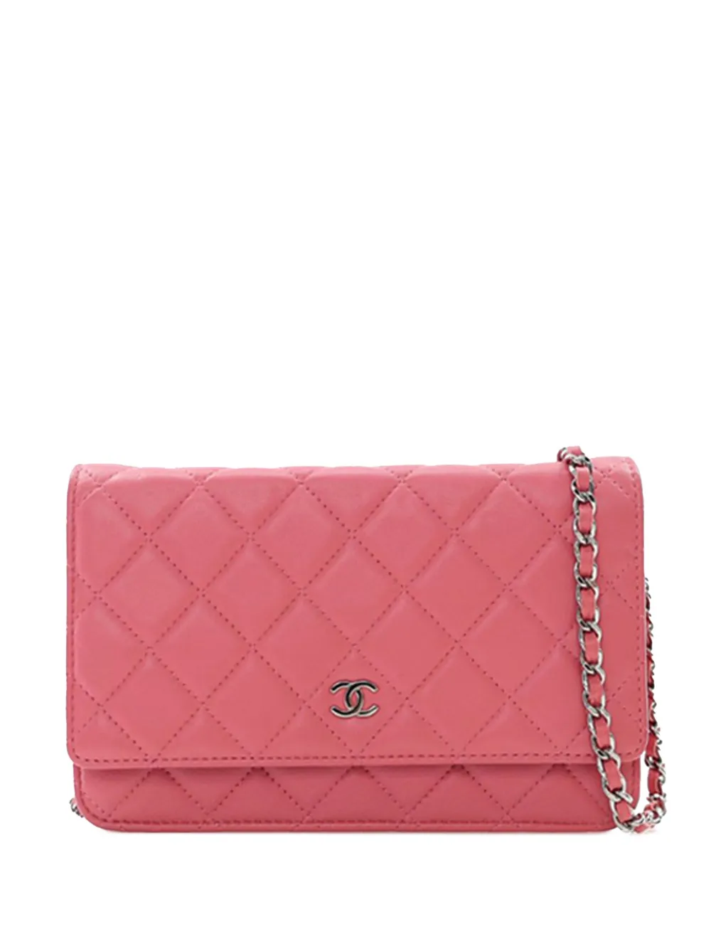 CHANEL Pre-Owned 2012 クラシック ラムスキン ウォレットオンチェーン ショルダーバッグ - ピンク CHANEL Pre-Owned 2012 クラシック ラムスキン ウォレットオンチェーン ショルダーバッグ - ピンク