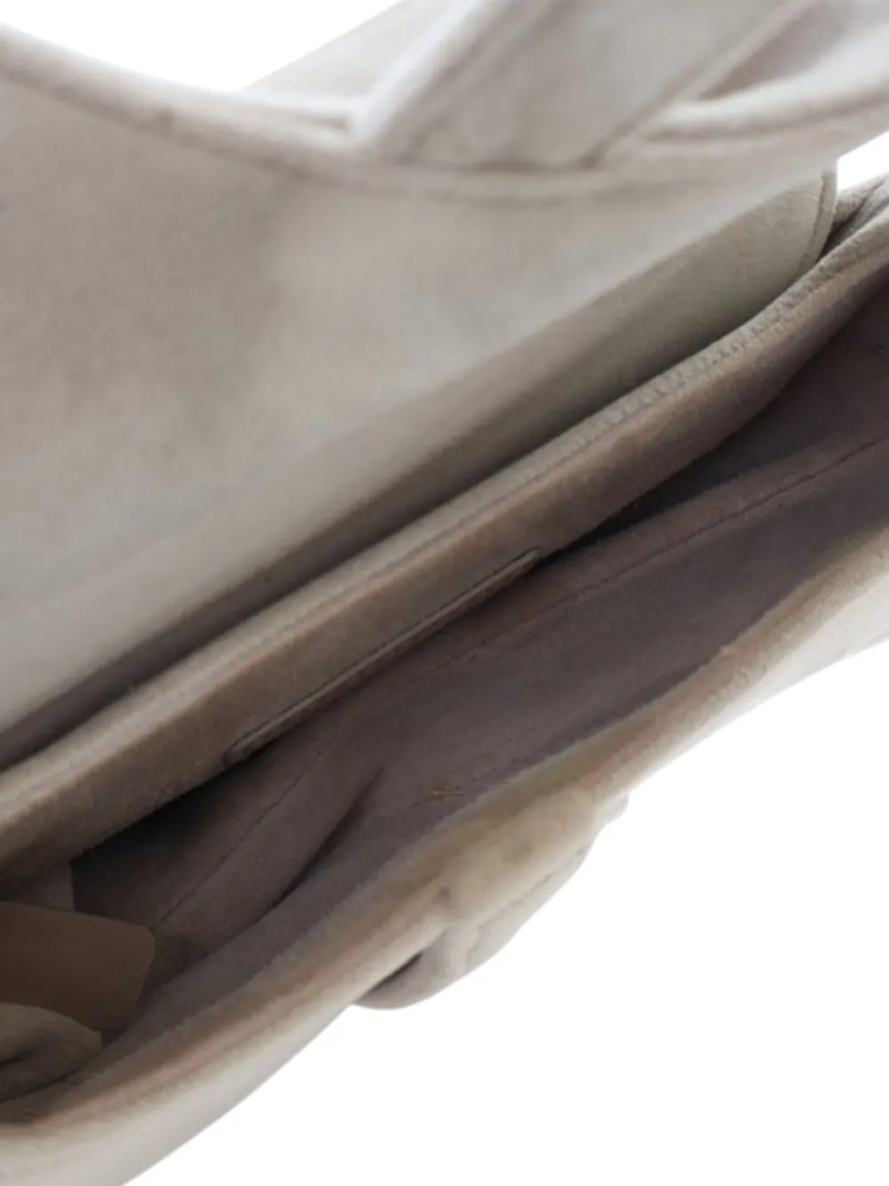 Pre-owned Dior 2020 Mini Velvet Crystal Embellished Saddle Bag Handbag In Gray