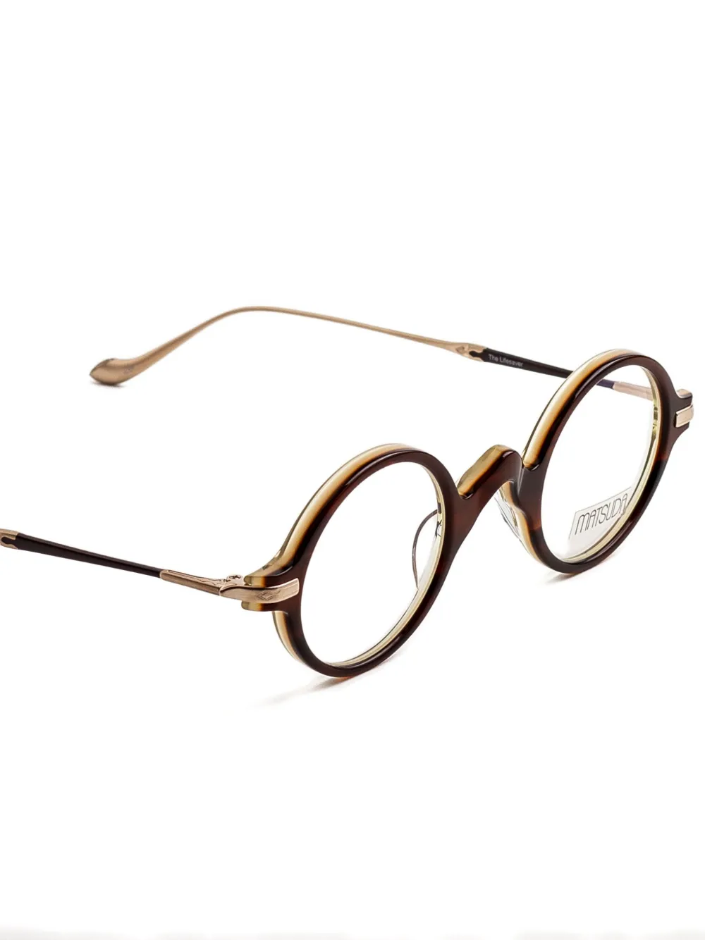 Matsuda The Life Saver Round-frame Glasses In Brown