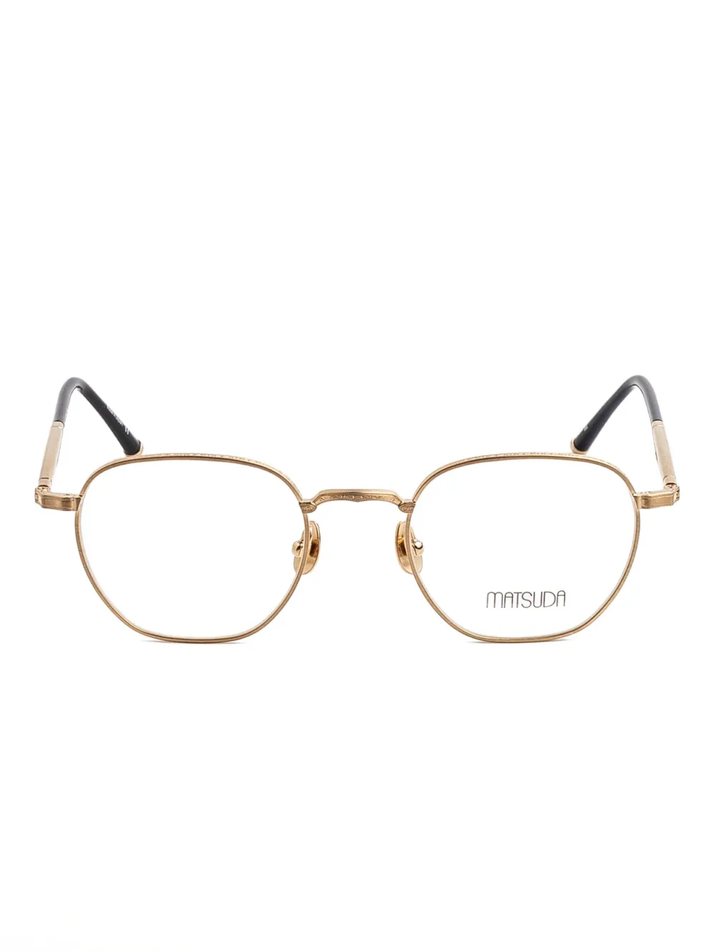 Matsuda Round-frame Glasses In Gold