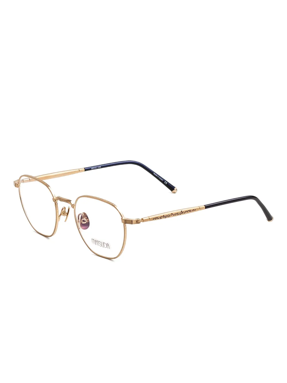 Matsuda Round-frame Glasses In Gold