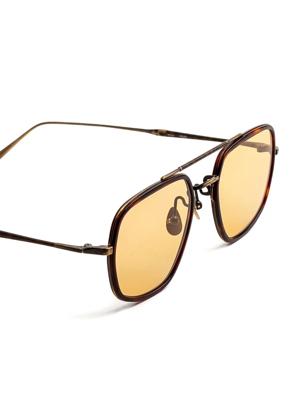 Matsuda Zonnebril met geometrisch montuur Bruin