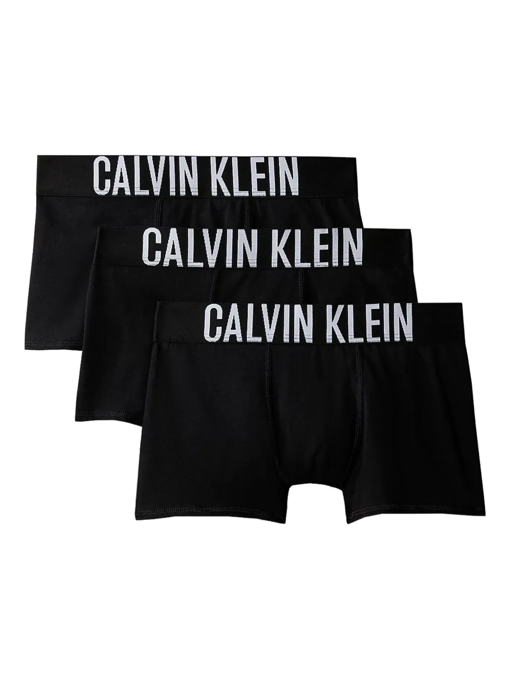Calvin Klein Logo Waistband Briefs (set Of Three) In Black