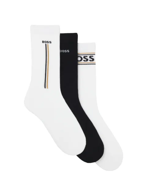 BOSS set de tres pares de calcetines con detalle del logo