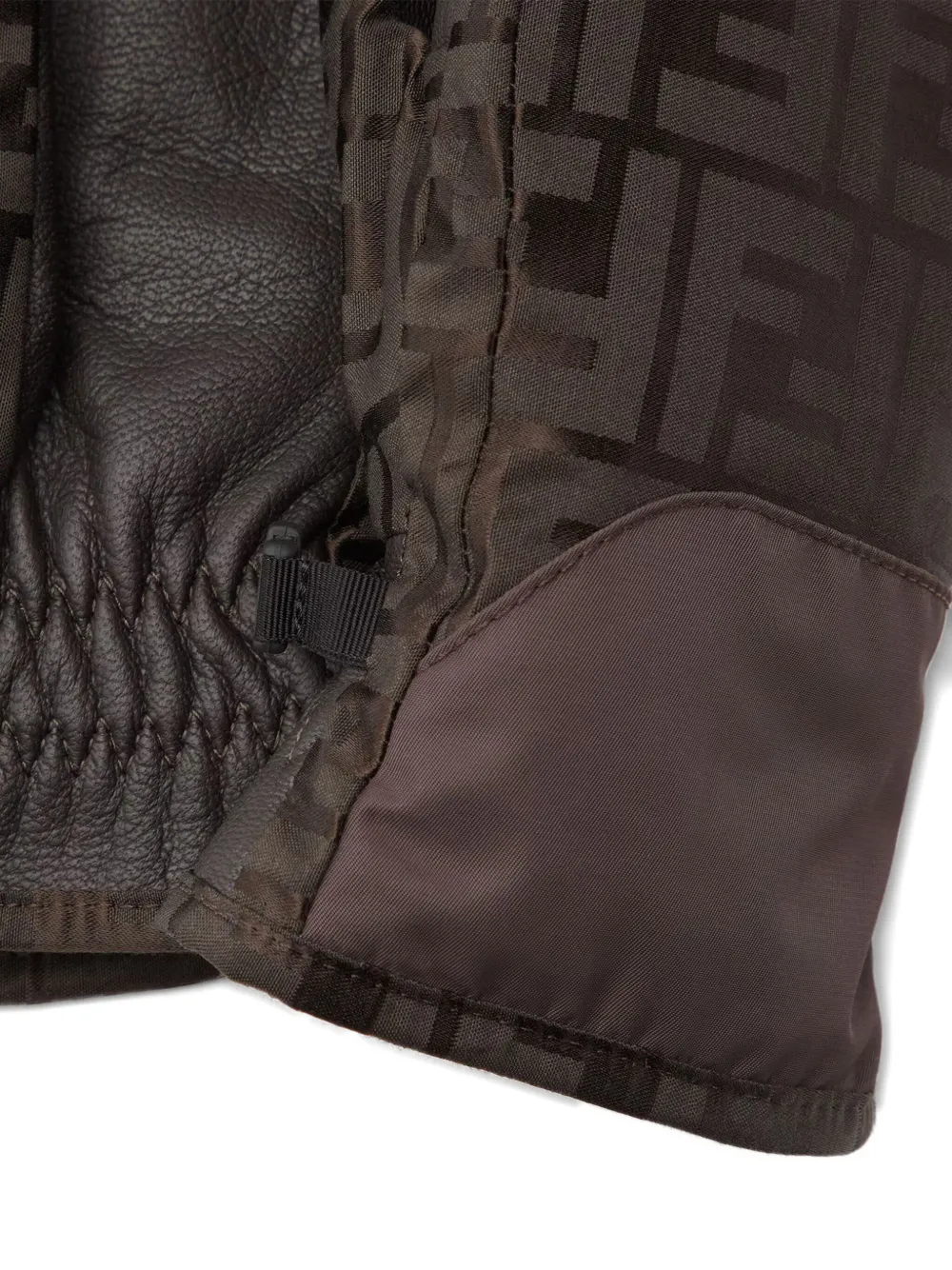 FENDI logo-pattern gloves - Bruin