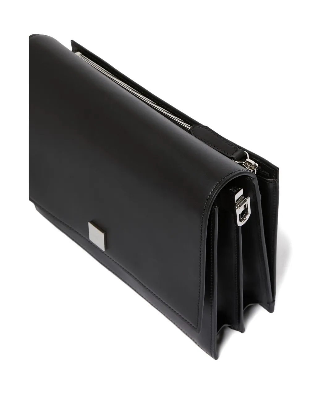 Max Mara Flap-top Satchel Bag In Black