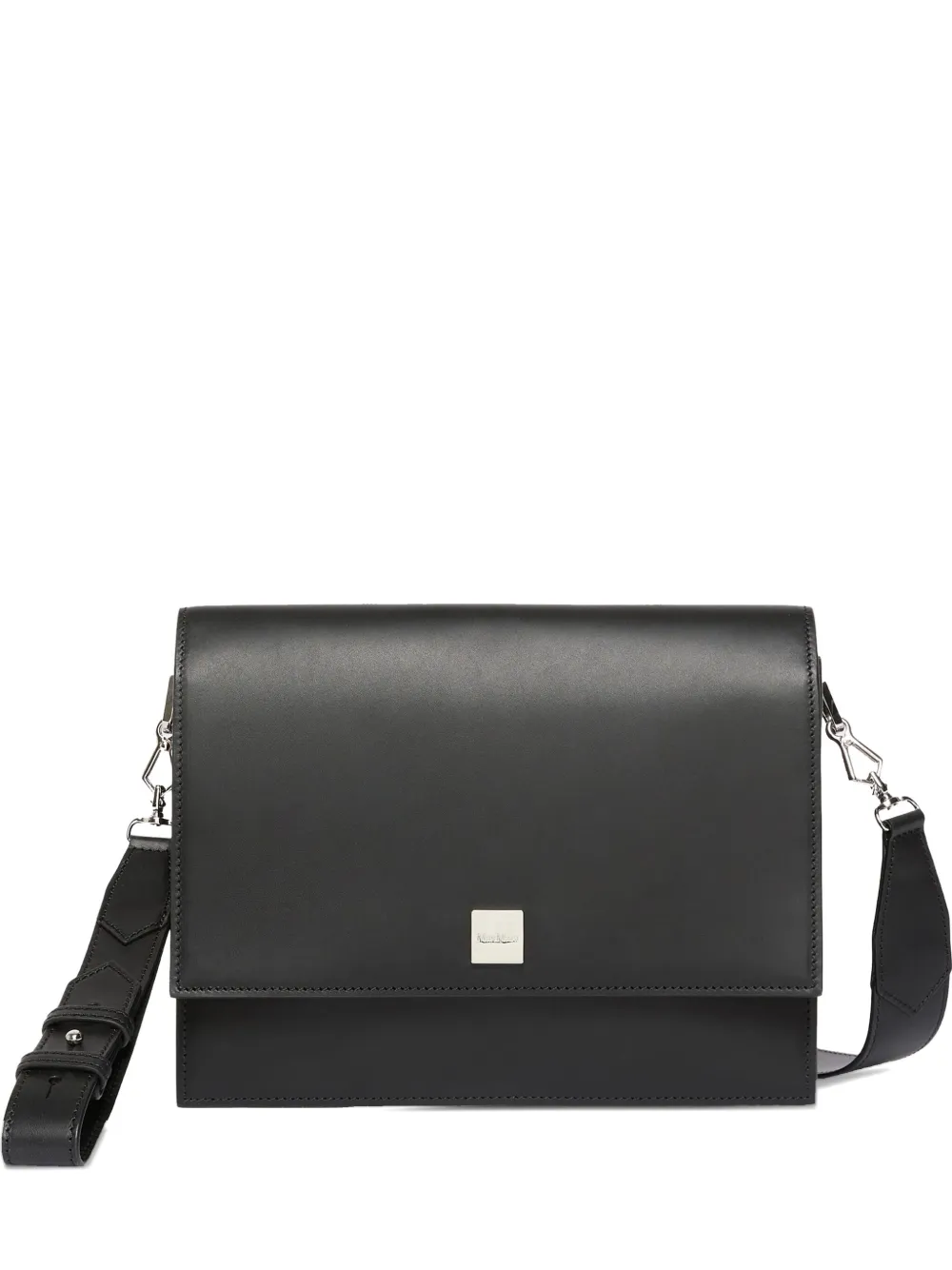 Max Mara Flap-top Satchel Bag In Black