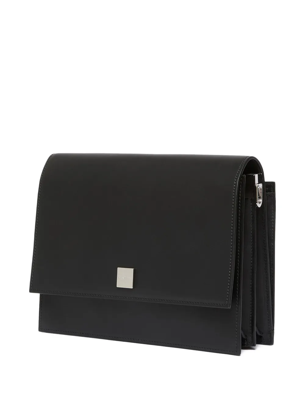 Max Mara Flap-top Satchel Bag In Black