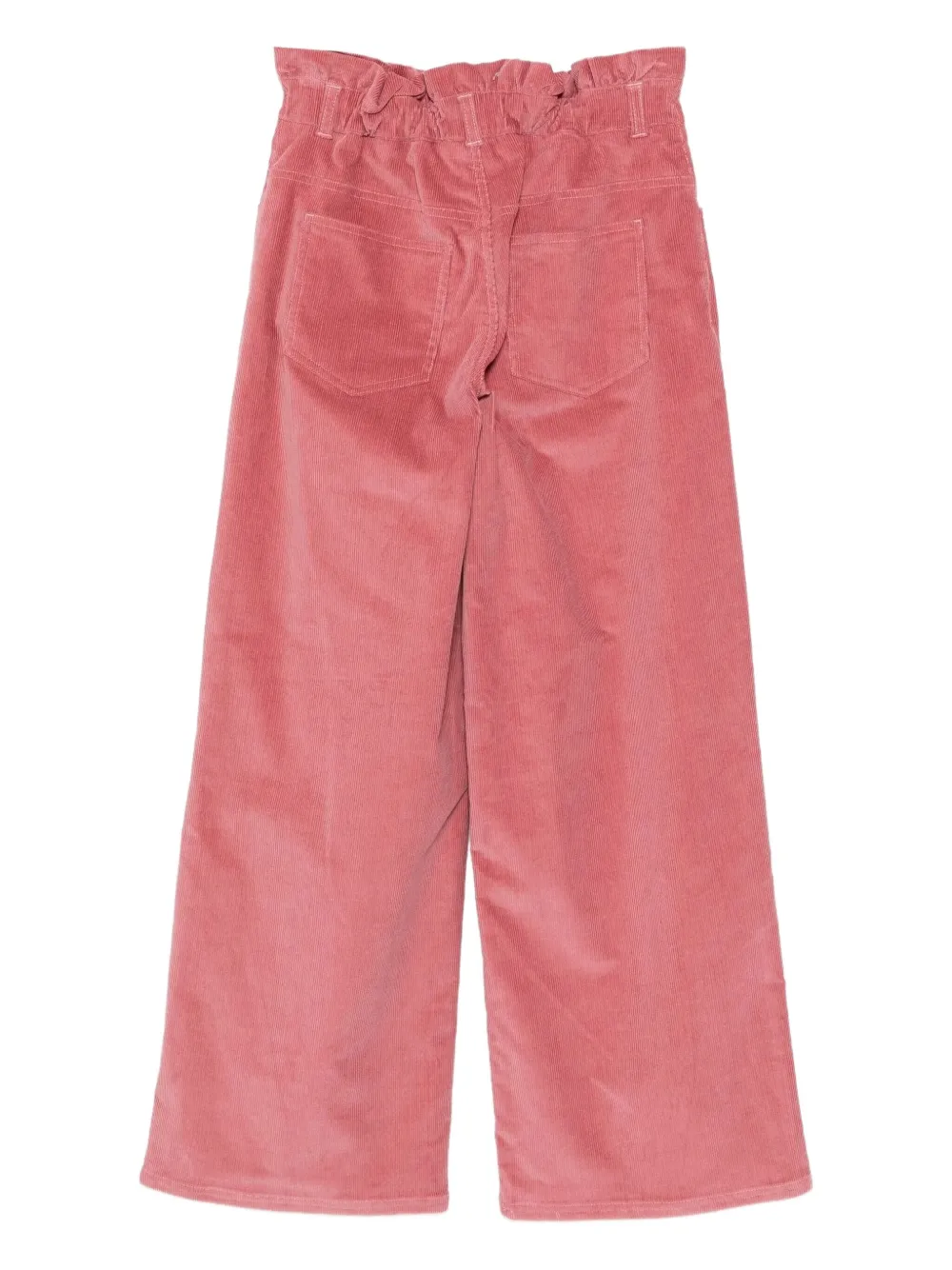 Fendi Kids Ribfluwelen broek met ruches Roze