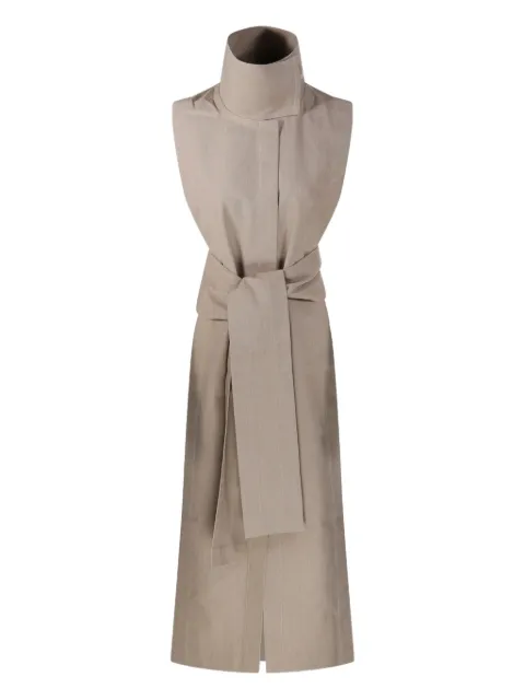 Di Stavnitser funnel neck belted jacket