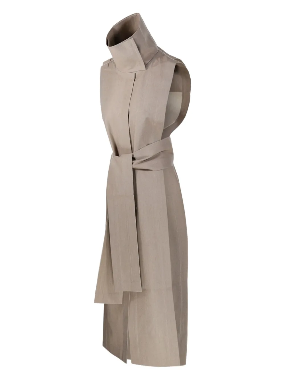Di Stavnitser funnel neck belted jacket - Beige