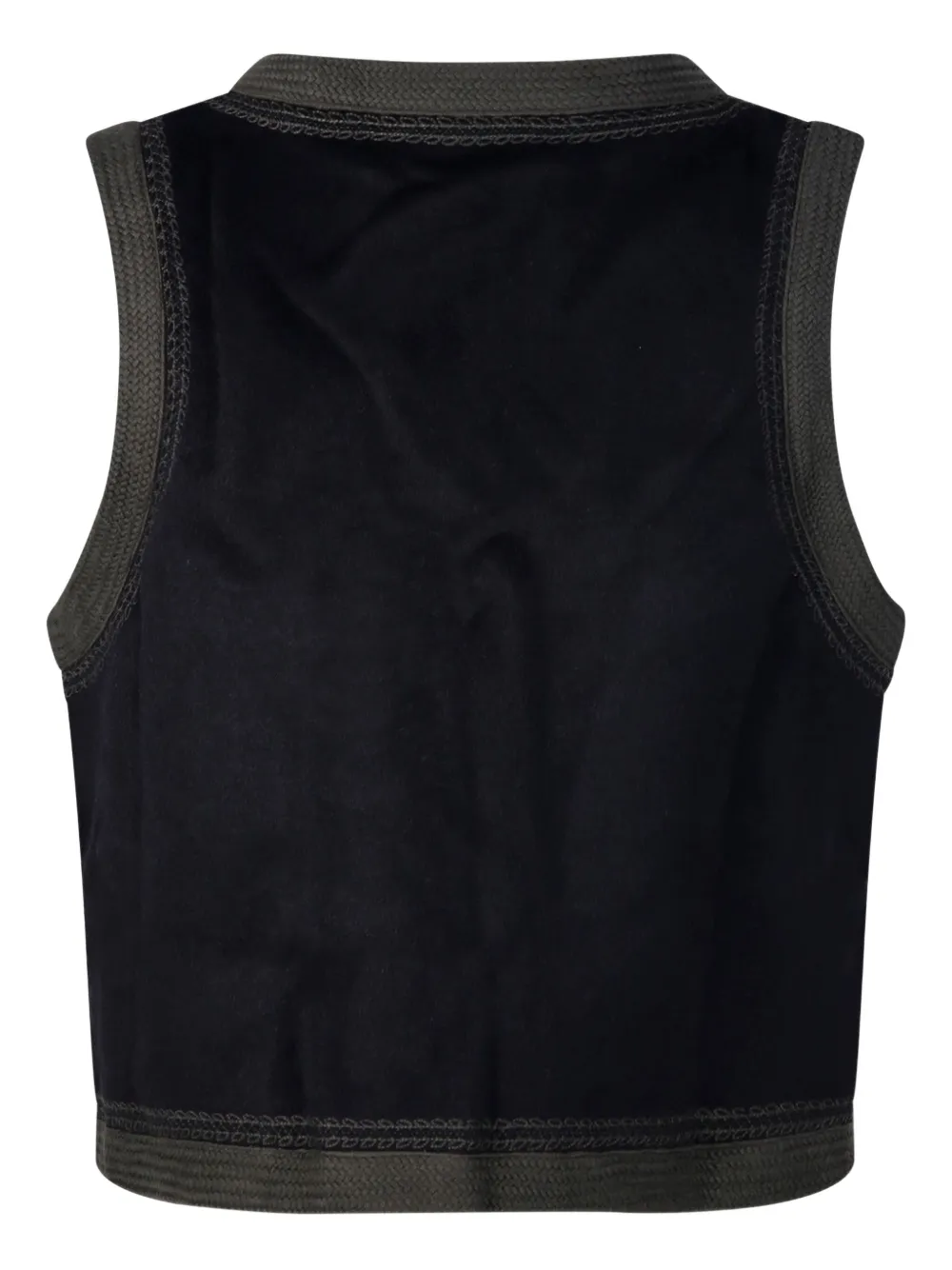 Antik Batik Will jack met geborduurde bloemen Blauw