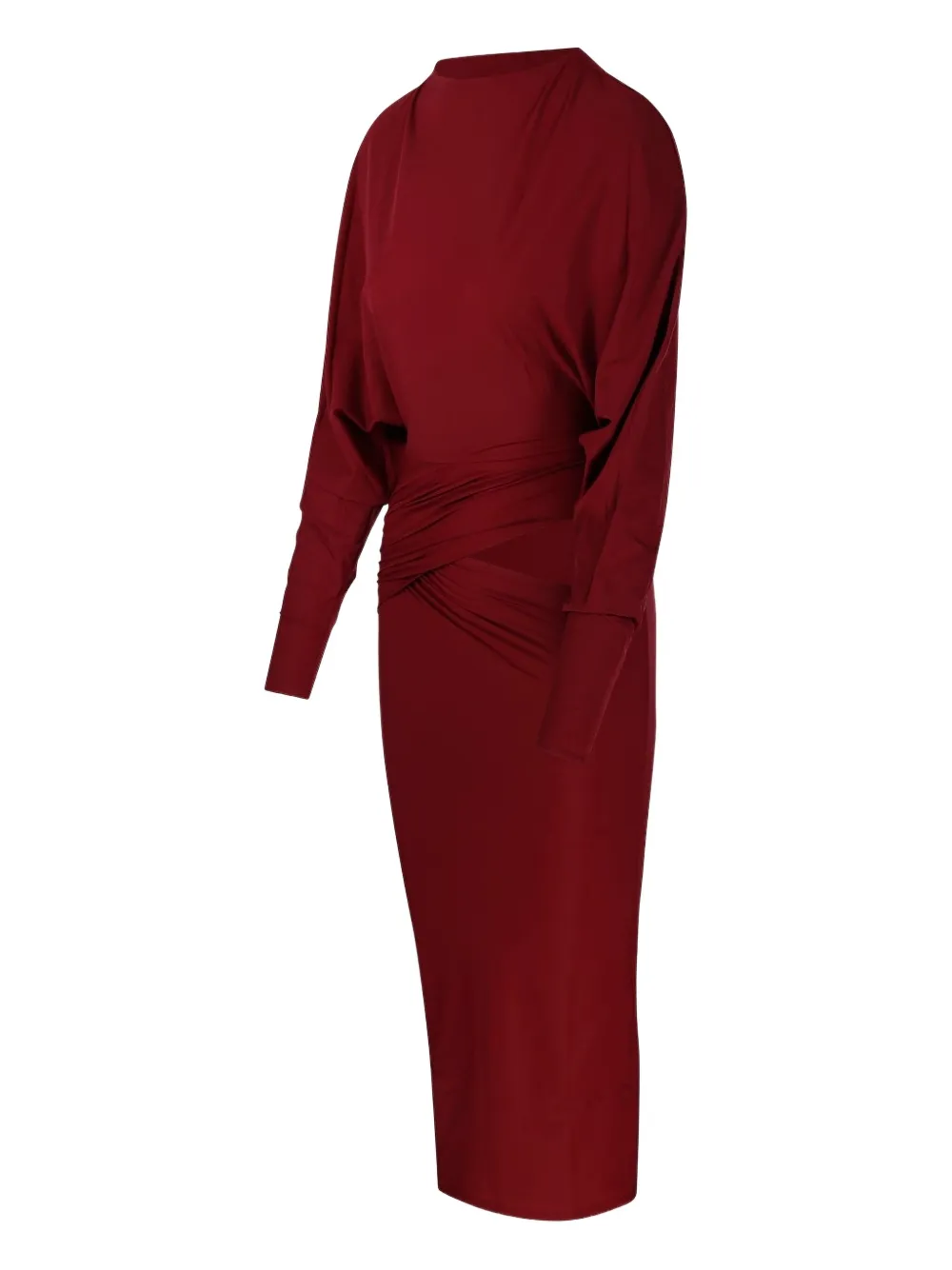 Amazuìn Karen draped open back dress - Rood